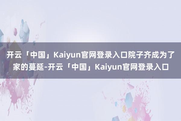 开云「中国」Kaiyun官网登录入口院子齐成为了家的蔓延-开云「中国」Kaiyun官网登录入口